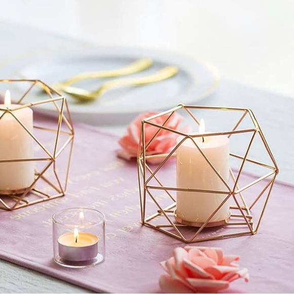 Geometric Tea light Candle Holder - Picture 2 of 4